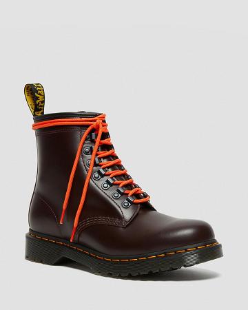 Dr Martens 1460 Ben Smooth Leren Veterlaarzen Heren Rood | NL 307KOR